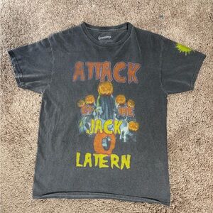 Attack of the Jack O' Lantern Graphic Tee - Black
